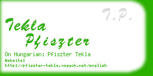 tekla pfiszter business card